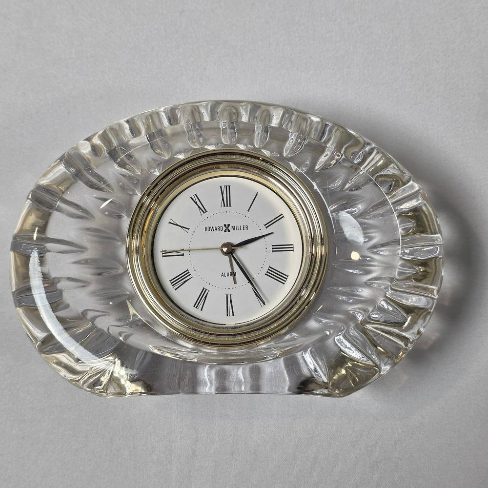 Howard‎ Miller Tabletop Alarm Clock Lead Quartz Crystal Nightstand Japan #4RE999
